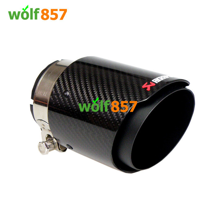 Akrapovic ท่อไอเสียคาร์บอนไฟเบอร์ พร้อมปลายท่อไอเสีย สเตนเลส สีดํา สําหรับ Mustang Focus ST Bezza Pe