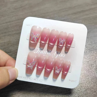 10 ชิ้น/เซ็ตแมวตาเล็บปลอมเล็บปลอมที่ทําด้วยมือสายรุ้งสีออกแบบเล็บปลอมด้วยกาว