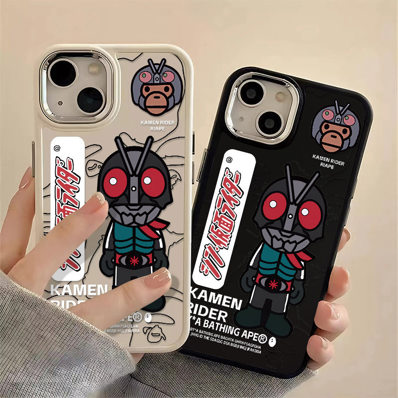 การ์ตูนสร้างสรรค์ Kamen Rider รูปแบบเคสโทรศัพท์เข้ากันได้สําหรับ IPhone 15 11 14 12 13 Pro Max X XR XS Max 7/8 Plus SE 2020 ปลอกอ่อนซิลิโคนกันกระแทกกรณี