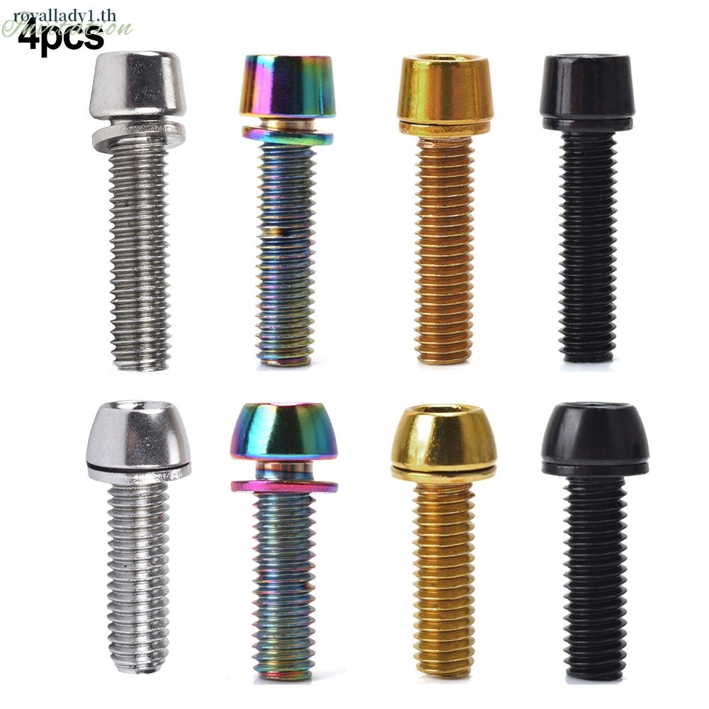 [ในสต็อก] 4 ชิ้น M5x20 มม.M6x20 มม.MTBจักรยานจักรยานพวงมาลัยHandlebar Stemสกรูสลักเกลียว