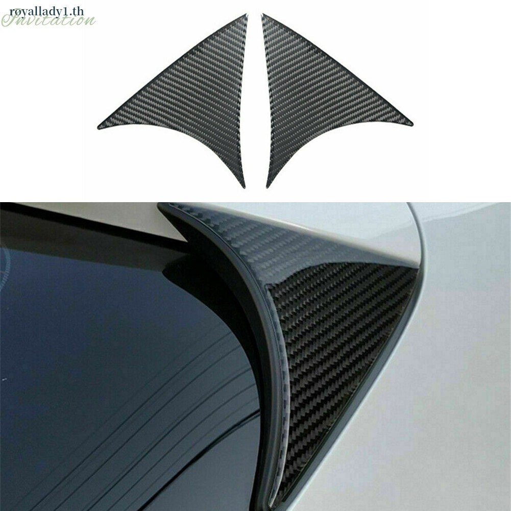 [ในสต็อก] สําหรับ Mazda 3 Axela สําหรับ Hatchback 14-18 คาร์บอนไฟเบอร์ด้านหลัง Windo สปอยเลอร์ Wing Trim