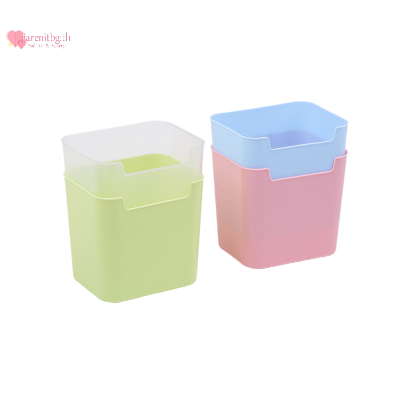 Renbg ที่ใส่ปากกาความจุขนาดใหญ่สีทึบกล่องเก็บของตั้งโต๊ะ Creative ดินสอ Organizer Simple กล่องเครื่องเขียนอุปกรณ์สํานักงาน TH