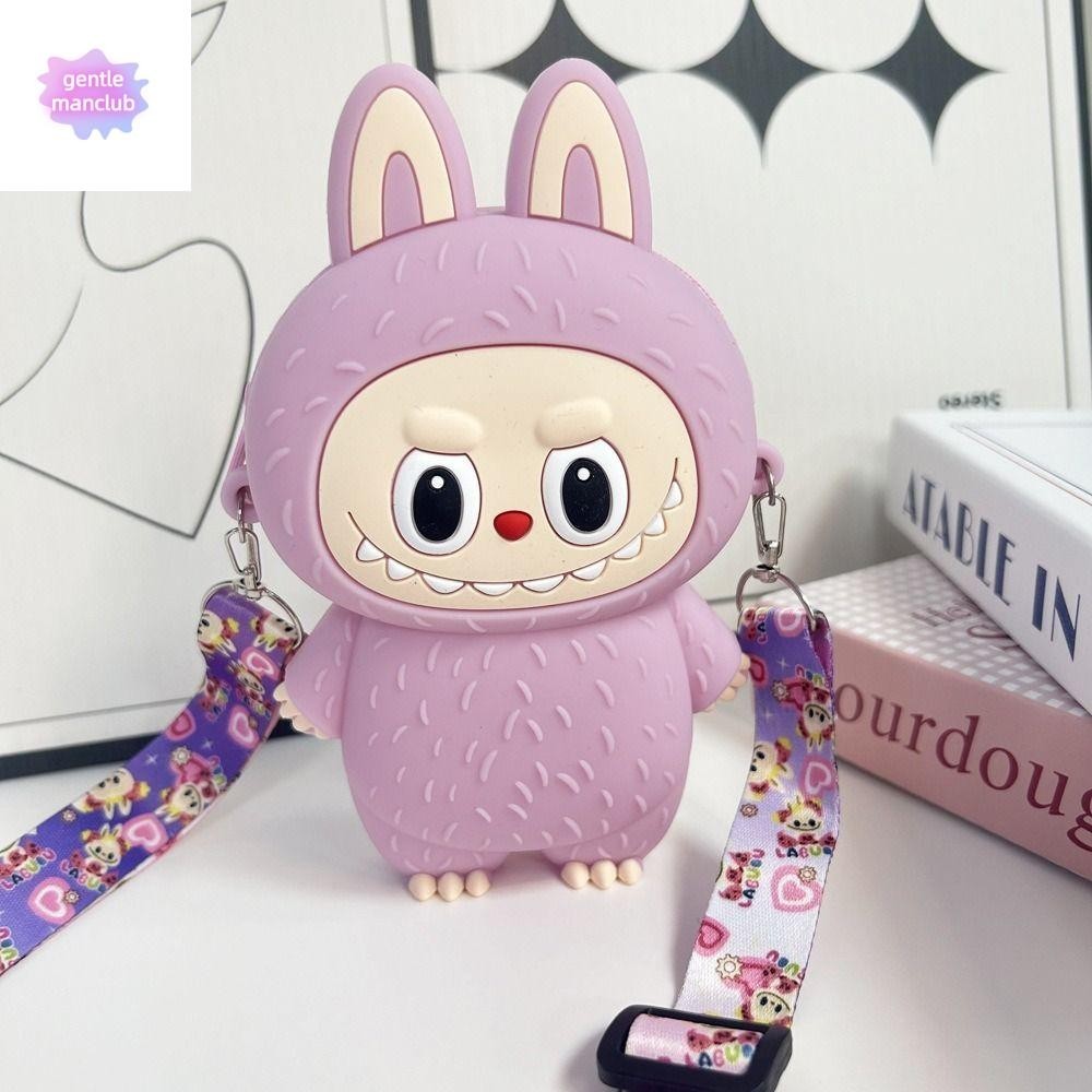 labubu กระเป๋าสะพายกันน้ำ ลาบูบู้ Gentlemanclub, กระเป๋าสะพายตลกเปลี่ยนกระเป๋าเก็บ Little Bunny Girl