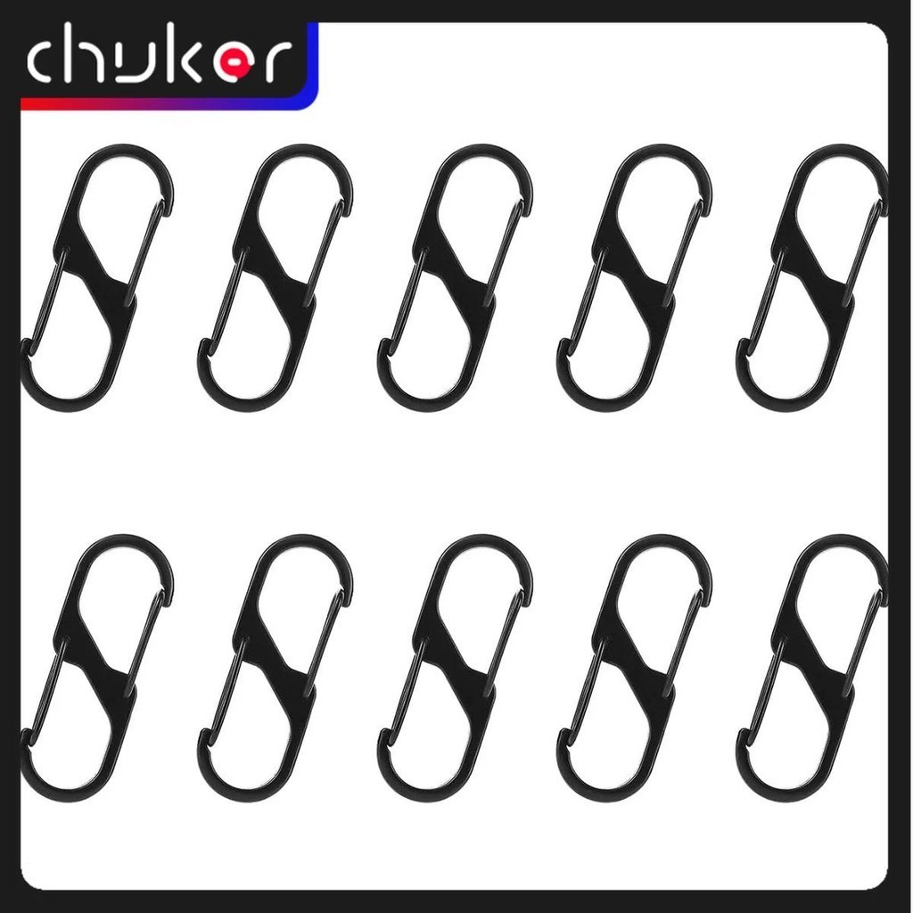 คลิปซิปป้องกันการโจรกรรมซิปดึงล็อค Dual Spring S Carabiner คลิปซิปสําหรับกระเป๋าเป้สะพายหลังกระเป๋าเดินทาง KeyChain