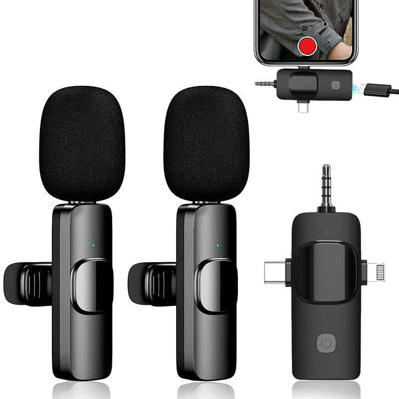 K15มืออาชีพไร้สาย USB น้ำหนักเบาไมโครโฟนบันทึกไร้สายแบบพกพา
