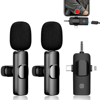 K15มืออาชีพไร้สาย USB น้ำหนักเบาไมโครโฟนบันทึกไร้สายแบบพกพา