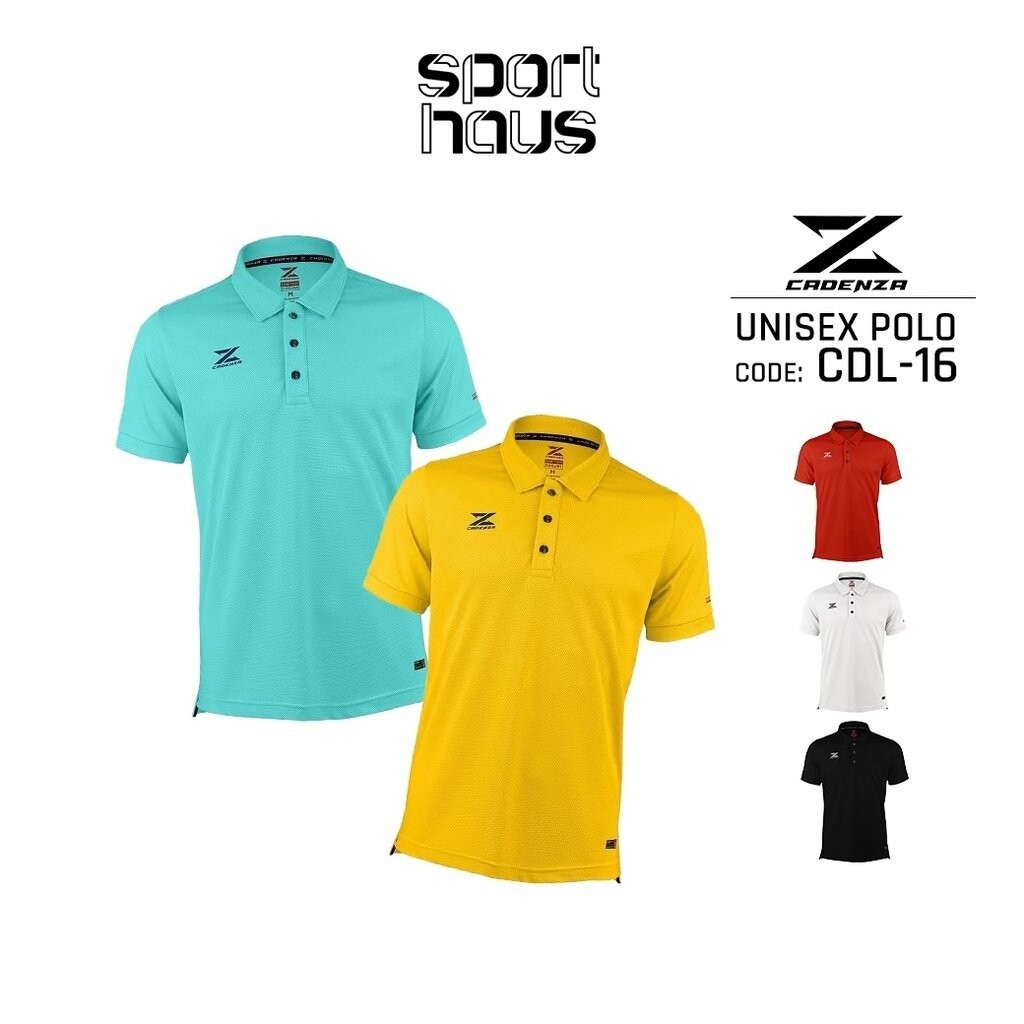 CADENZA เสื้อโปโล เสื้อคอปก พรีเมี่ยม คาเดนซ่า ใส่ทำงาน รุ่น CDL-16 - สีแดง/ดำ/เขียว/ขาว/เหลือง