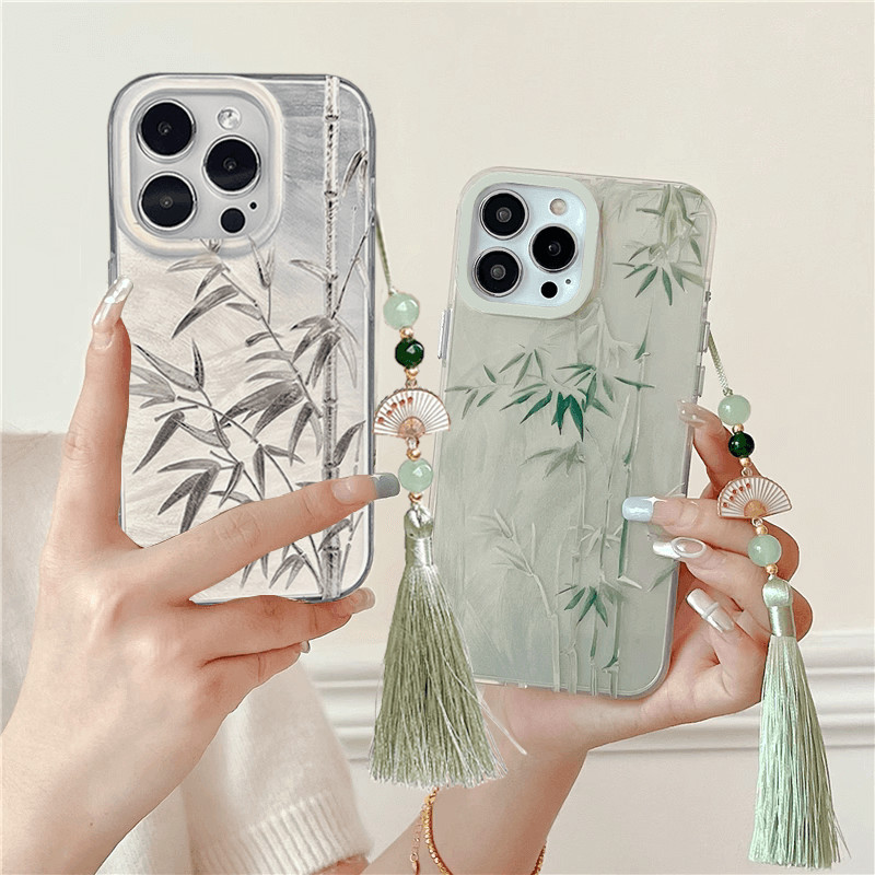 New female trend เคส for Vivo V70 FE V60 V50 V40 V30E V29E V30 V29 Pro V27E V27 V25E V25 Lite V23E Y100 Y78 Y38 Y28 Y05 Y55 Y22S Y22 4G Y03 Y30 Y15S Y15A Y36 Y27  Y16 Y02 Y02A Y02T Y02S Y75 Y35 2021 2022 Y01 5G ins green bamboo chain Phone Case YS 33