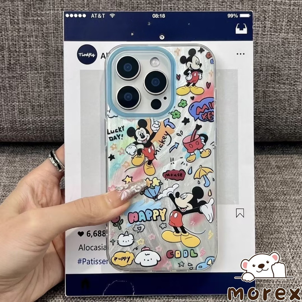 สุขสันต์วันมิกกี้เมาส์อัมเบรลล่าเคสเข้ากันได้กับ IPhone 11 15 XR 13 7Plus 12 14 Pro Max 15 14 X XS Max 8Plus SE 2020