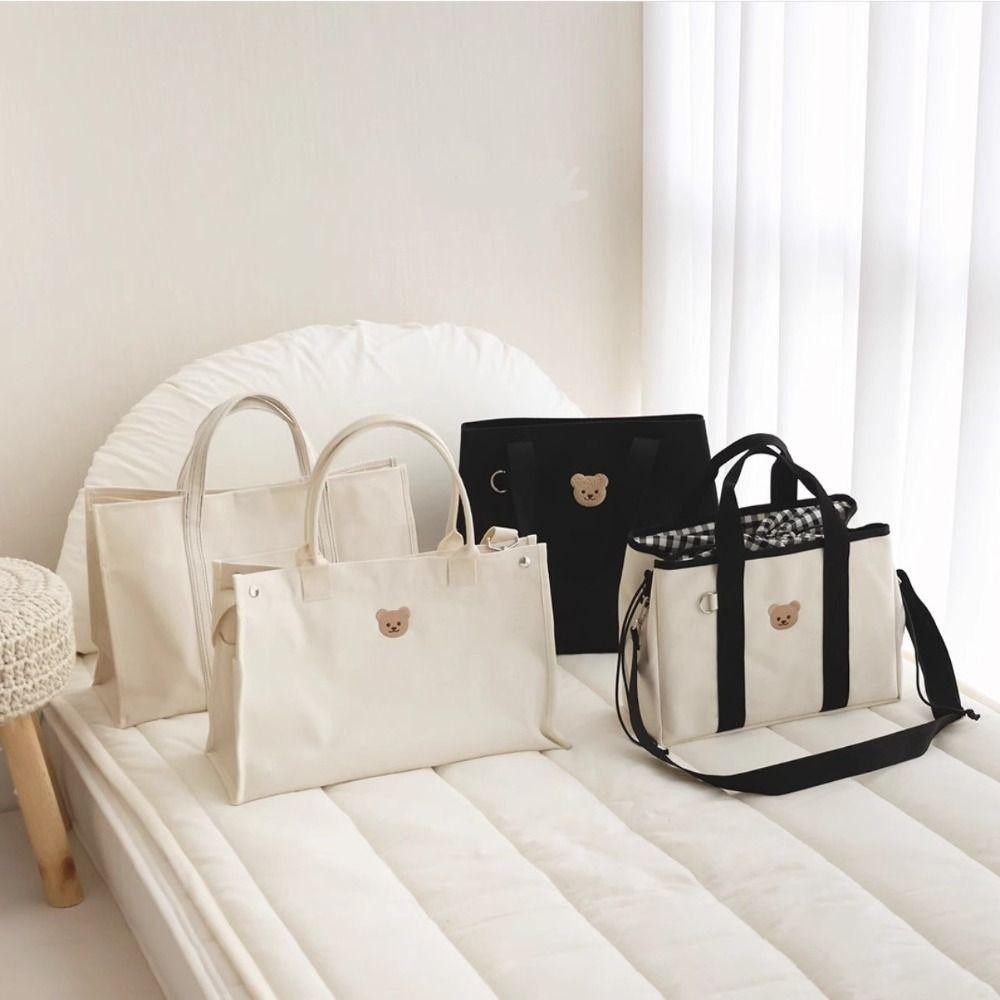 Singyi Drawstring กระเป๋าผ้าอ้อมเด็ก,ขนาดใหญ่ความจุ Mommy Maternity Packs, รถเข็นเด็กกระเป๋าถือมัลติฟังก์ชั่นผ้าใบ Baby Stuff กระเป๋าผ้าอ้อม Baby Care - รูปที่ 2