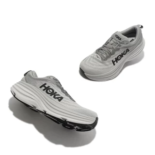 Hoka Jogging Shoes Bondi 8 4E Ultra Wide Last Grey สีดําสีขาวหนา soled Mens Road Running Sports