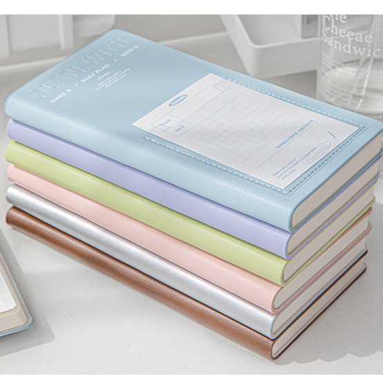 Planwith Daily Planner Pu Cover หนังสือกําหนดเวลาวินัยในตนเอง