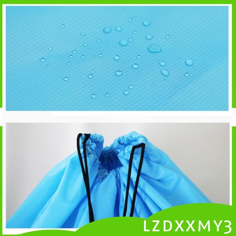 [Lzdxxmy3] ความจุขนาดใหญ่กระเป๋ากันน้ํา Drawstring Storage Sack สีฟ้า 50x70 ซม.