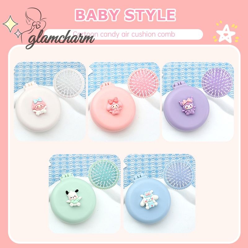 glamcharm Cartoon Mini Air Bag Comb Massage Portable Small Comb Student Air Cushion Comb