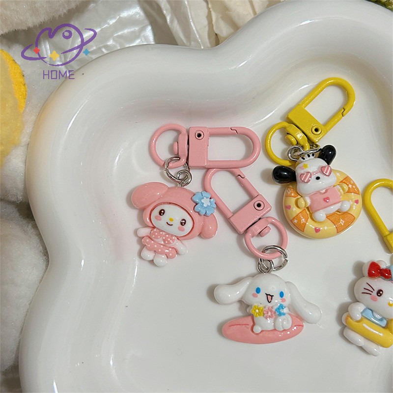 [mayhome] Kawaii การ์ตูน Melody Pochacco Cinnamoroll Kt แมวจี้น่ารักอะนิเมะพวงกุญแจหวานกระเป๋าแขวนอุปกรณ์ตกแต่งของขวัญ {TH}