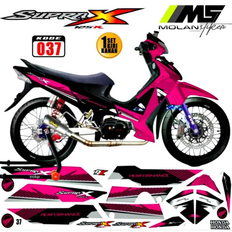 UNGU Decal สติกเกอร์ Striping Variation Supra X 125 R 2007-2013 Honda Supra X 125 R 2005-2007 Supra 