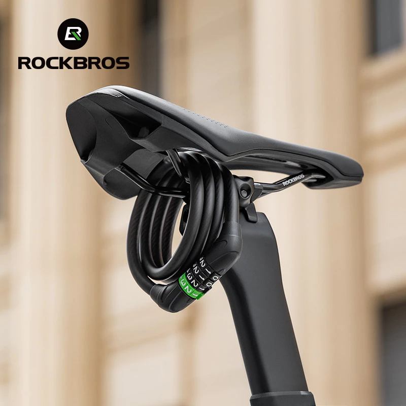 【TH Delivery】ROCKBROS สายเหล็กรหัสผ่านล็อคมัลติฟังก์ชั่นป้องกันการโจรกรรมทนทานแบบพกพาน้ําหนักเบา Multi-Scenario โซ่ Universal ล็อคจักรยานสีที่เป็นมิตร MTB จักรยานเสือหมอบ
