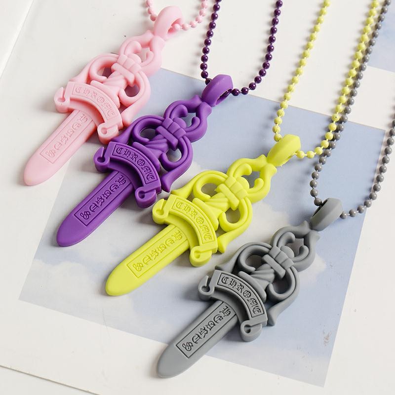 ช สร้อยคอ/เรซิ่นที่มีสีสันดาบใหญ่สร้อยคอ/ช ผู้ชายผู้หญิงอินเทรนด์สร้อยคอ
