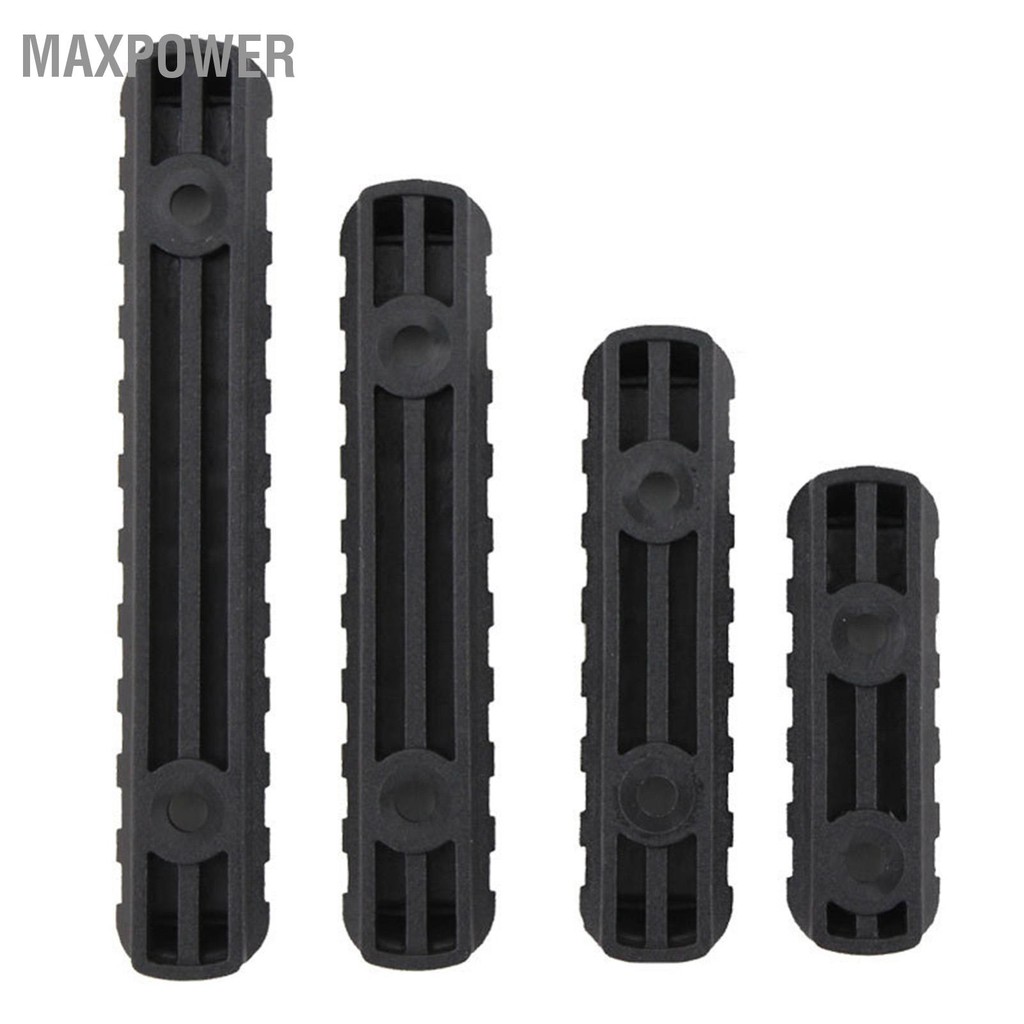 Maxpower 4 ชิ้นคู่มือราง Strip ดัดแปลงอุปกรณ์ตกแต่งไม้ Guard ส่วนประกอบ 20 มิลลิเมตรสีดำ