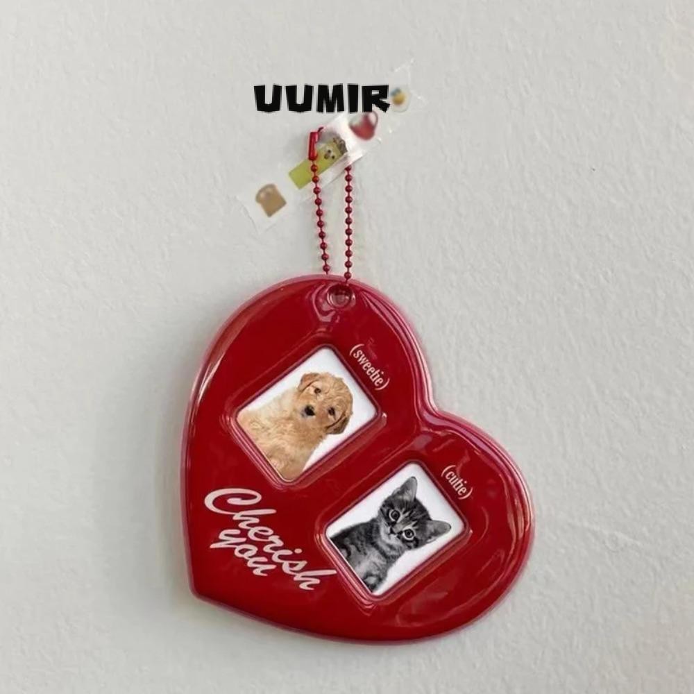 UUMIR กรอบรูปไอดอล,รักรูปหัวใจ ที่ใส่บัตรภาพสไตล์เกาหลี,ปลอกภาพพีวีซี