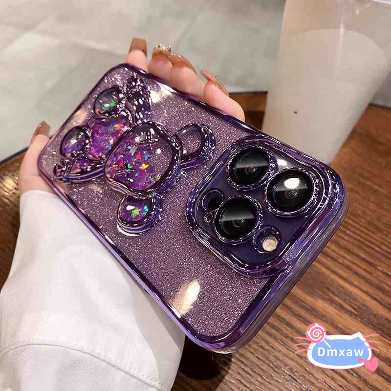 Glitter Bear สําหรับ OPPO A3 Pro A3X A3 K12 K11 K11X Reno 12F 12 Pro ค้นหา X8 Pro Realme 13 Pro Plus