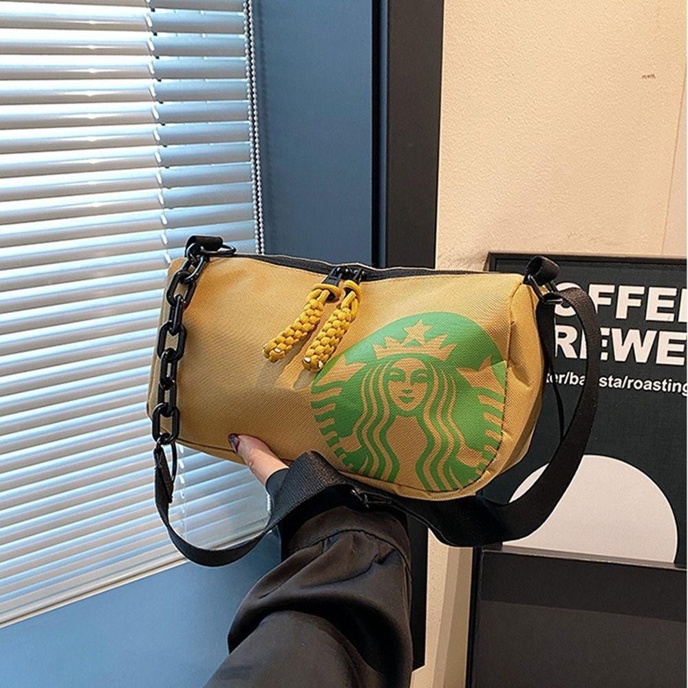 Riverstone McDonalds Bag, Cartoon Waterproof Starbucks Bag, Casual Handbag Cute Letter KFC Crossbody Bag Women