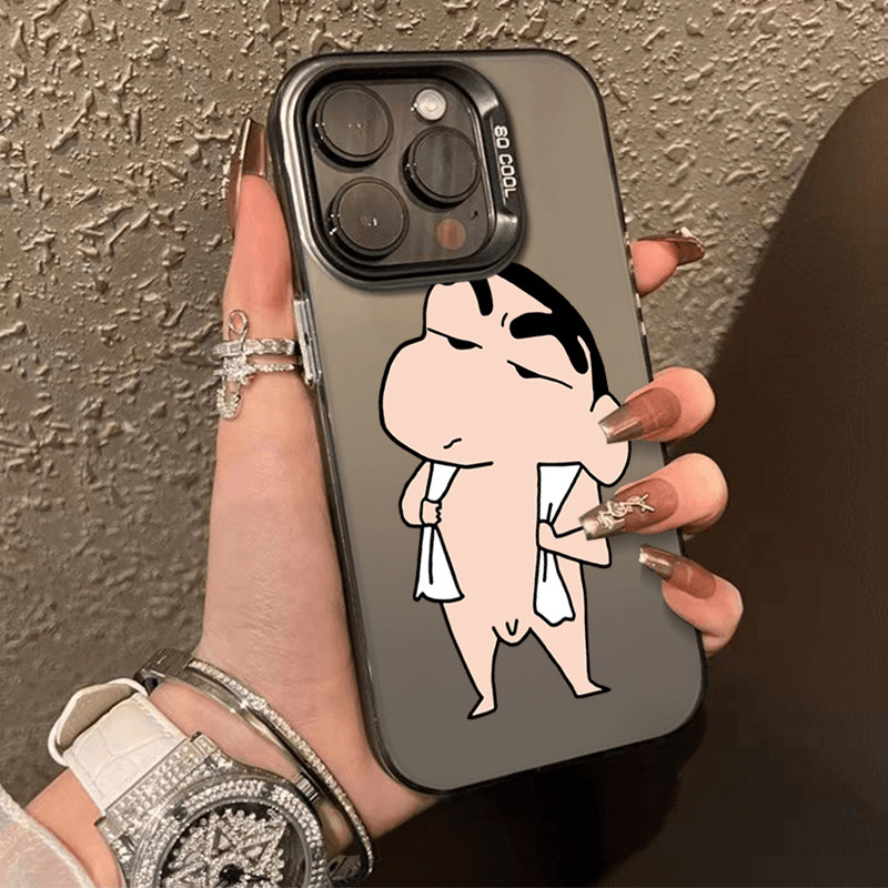 ตำนานสีดำ โทรศัพท์กรณียากกันกระแทกแ สำหรับ iPhone 11 13 12 14 15 Pro Max XR X Plus XS SE 7 8P การอาบน้ำเสี่ยวซิน