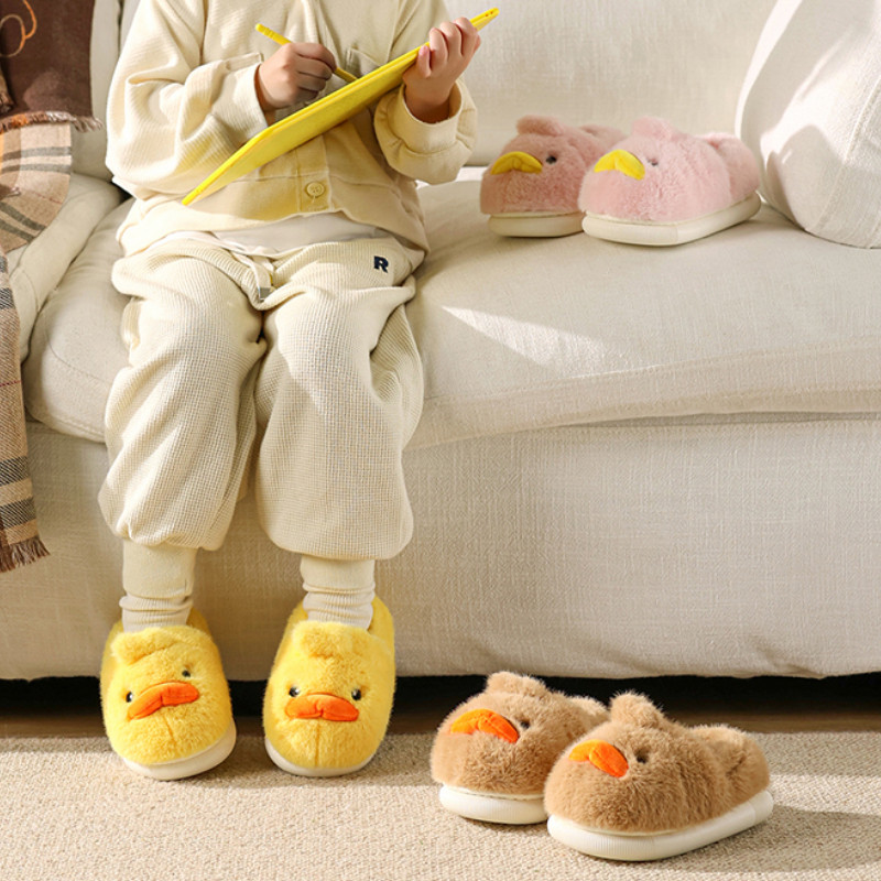 Cheerful Mario 14-22ซม Slipper เด็ก น่ารัก หลายสี รองเท้าแตะเป็ดเด็ก ฤดูหนาว แฟชั่น รองเท้าใส่ในบ้านเด็ก