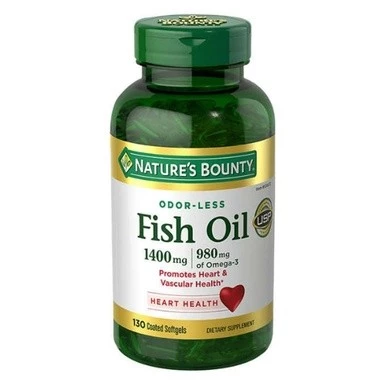 [Exp:01/2028] 👉 Nature's Bounty Fish Oil 1400 mg 🔥 จำนวน 130 เม็ด