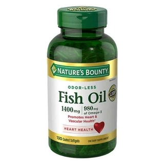 [Exp:01/2028] 👉 Nature's Bounty Fish Oil 1400 mg 🔥 จำนวน 130 เม็ด