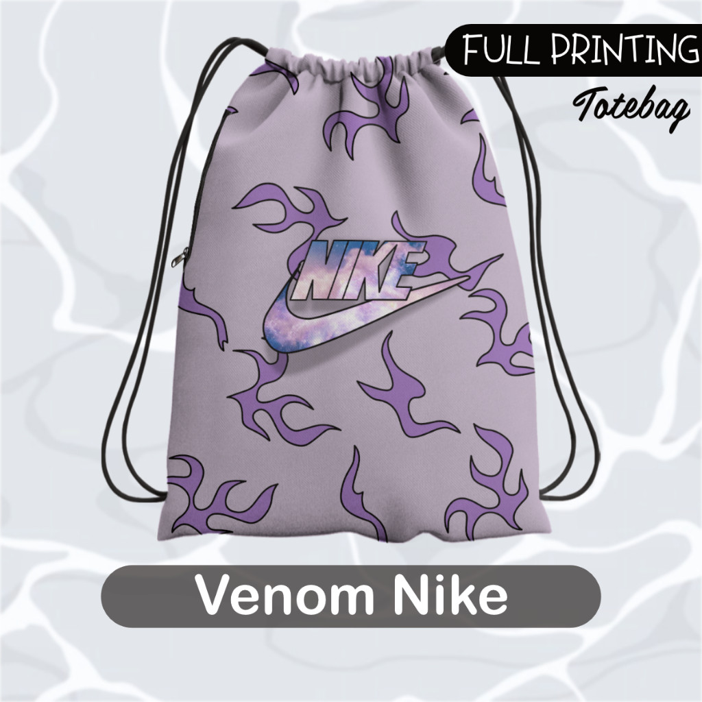 กระเป๋าเป้สะพายหลังเชือกรูดสําหรับผู้ชายและผู้หญิง Cordura Printing String Bag ผ้าหนาพรีเมี่ยม Fullprint Venom Nike