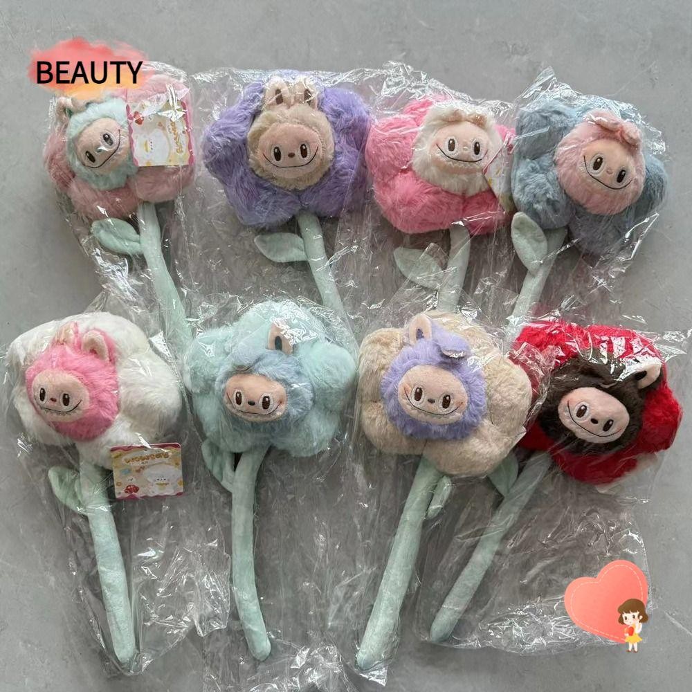 Beauty POPMART LABUBU Flower, Flower Shape LABUBU Doll Plush Toys, Portable POPMART Soft Plush Toys 