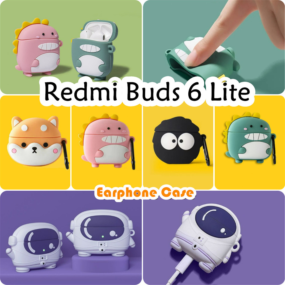 In Stockfor Redmi Buds 6 Lite Case Casing Soft Silicone Headphone Case Creative Cartoon