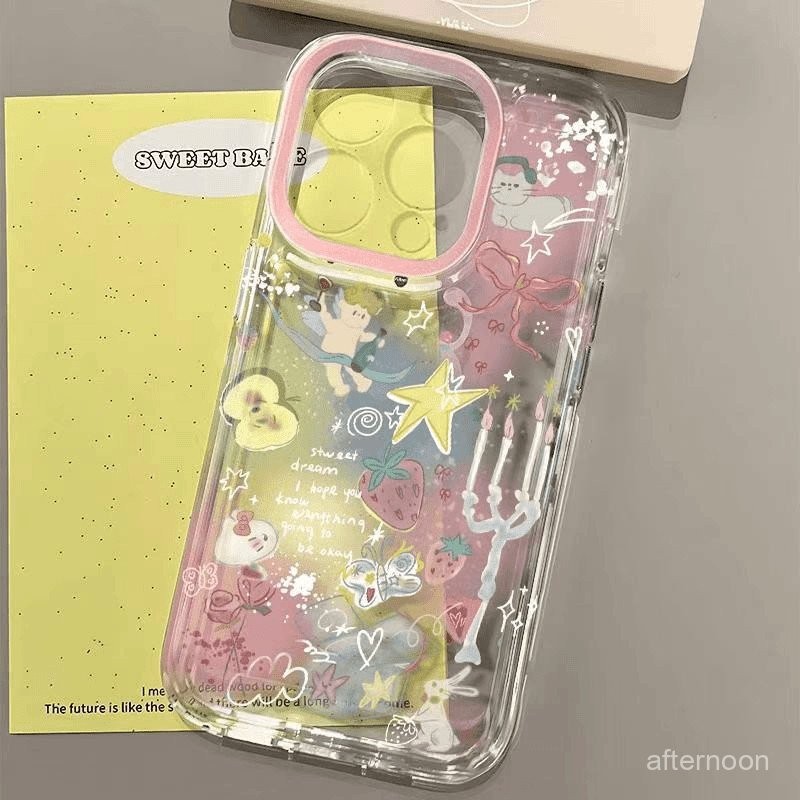 เคสมือถือ Apple 16PROMAX สำหรับทาสีหน้าร้อนเคสนิ่ม13ใส12สำหรับ iphone15สดใส14