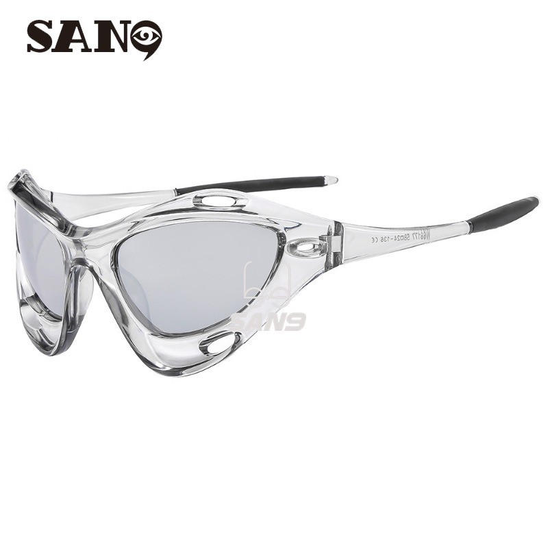 ยุโรปและอเมริกาwindproofกรอบใหญ่cat Eye Hollow Y2Kกีฬาขี่จักรยานแว่นตากันแดด