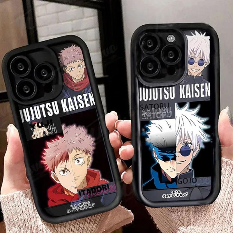อะนิเมะ Jujutsu Kaisen Gojo Satoru Itadori Yuji โทรศัพท์มือถือสําหรับ Xiaomi Redmi หมายเหตุ 13 A3 Pro 12 11 Plus 13C 12C 9C 9A ปกอ่อนการ์ตูนซิลิโคนกันกระแทก Matte