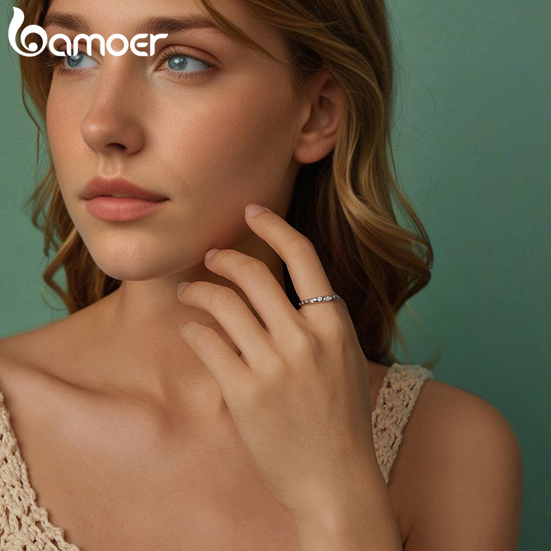 Bamoer خاتم فضة 925 بنجمة — صورة 5
