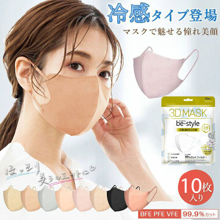 Japan 3D Mask หน้ากากอนามัยญี่ปุ่น​ แมส​ งานดีมีคุณภาพ PM2.5 1แพ็ค10ชิ้น พร้อมส่งทันที​