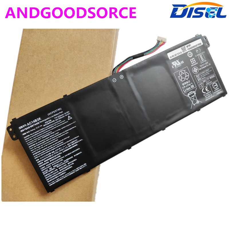 ✿Acer AC14B3K V3-112P AC14B7K A515-52 E5-771 4ICP5/57/80 15.2V 48WH OEM แล็ปท็อป