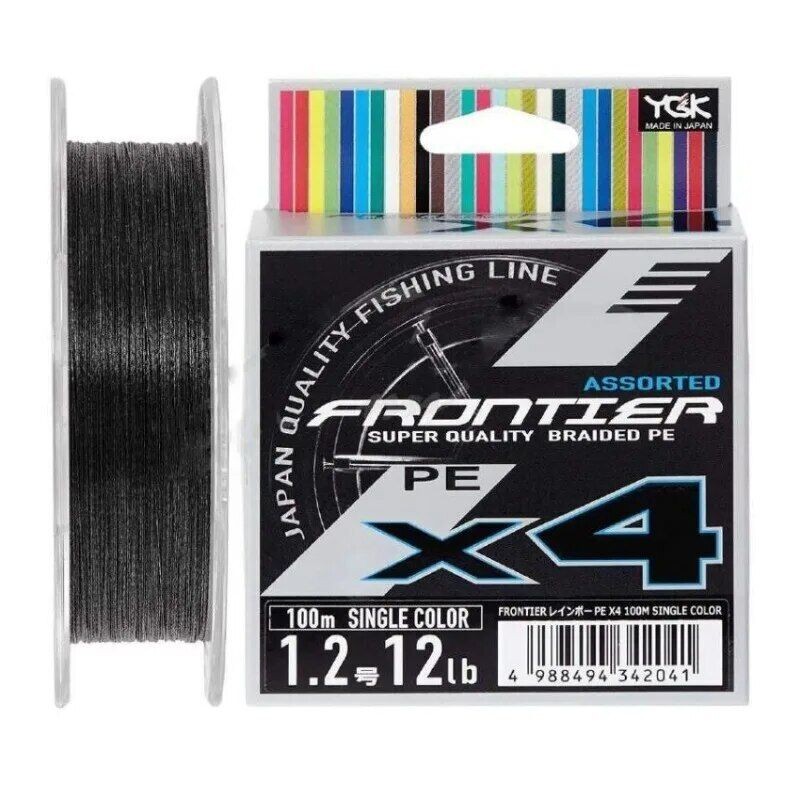 สายPE YGK Frontier X4 สีเดียว ความยาว 100เมตร สำหรับตกปลา