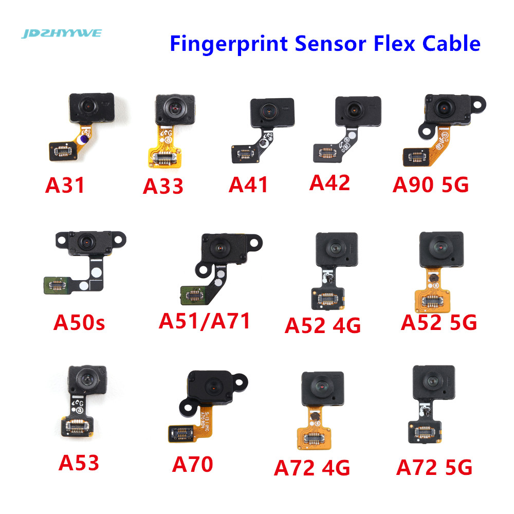 1pcs เซ็นเซอร์ลายนิ้วมือปุ่มบ้าน Flex สําหรับ Samsung Galaxy A71 A70 A90 A53 A51 A52 A50s A42 A41 A4
