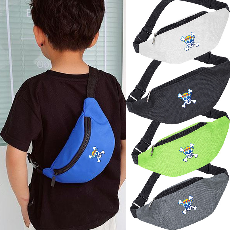 One Piece Kids Boy Chest Bag กระเป๋า Messenger สําหรับเด็กกระเป๋าคาดเอวผ้าใบกระเป๋าเป้สะพายหลังสะพาย