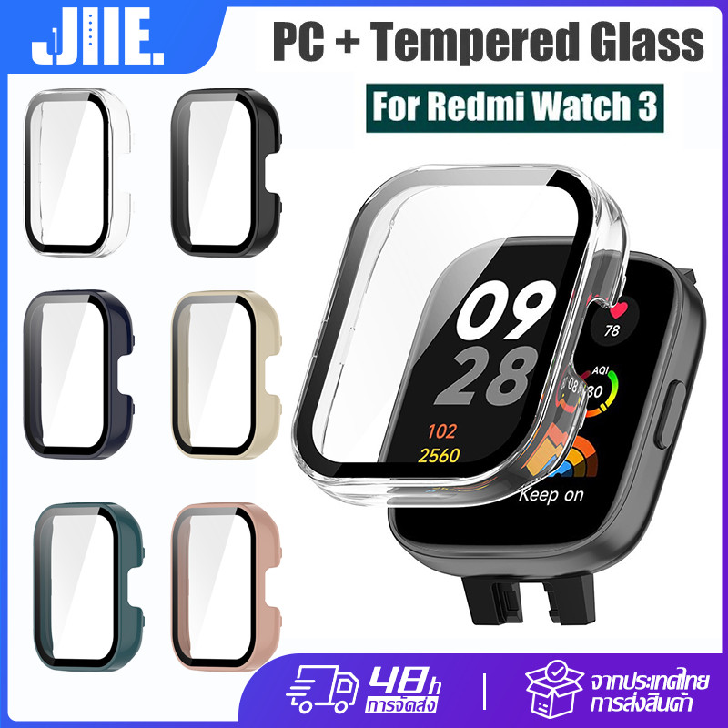 เคส Xiaomi Redmi Watch 3 Watch Bumper Case Hard PC Frame + Thin HD กระจกนิรภัยกัน