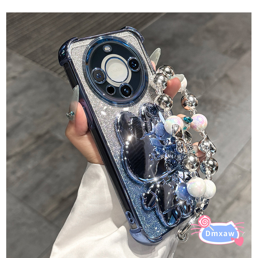 กระต่ายสีชมพูGlitterเคสโทรศัพท์สําหรับGoogle Pixel 10 9 8 7 Pro XL 9A 8A 7A GooglePixel10 GooglePixe