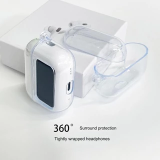 A9pro กรณี TPU โปร่งใส, Anti-Drop โปร่งใส Scilicone ป้องกันรอบทิศทาง 360 องศา, หูฟังไร้สายบลูทูธซิลิโคนพร้อมเชือกเส้นเล็ก Sanrio Carabiner
