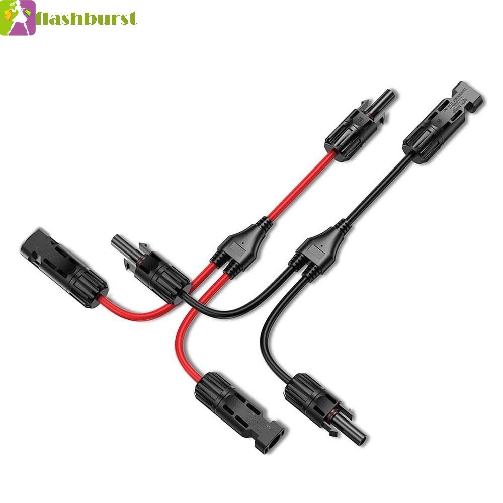 Flashburst ขั้วต่อแผงโซลาร์เซลล์, เครื่องมือฟรี 1 ถึง 2 Splitter Y สาขาอะแดปเตอร์, ปลอดภัย MC4 Y-shape ทนความร้อนสายพลังงานแสงอาทิตย์เครื่องมือปลั๊กสายไฟแผงพลังงานแสงอาทิตย์