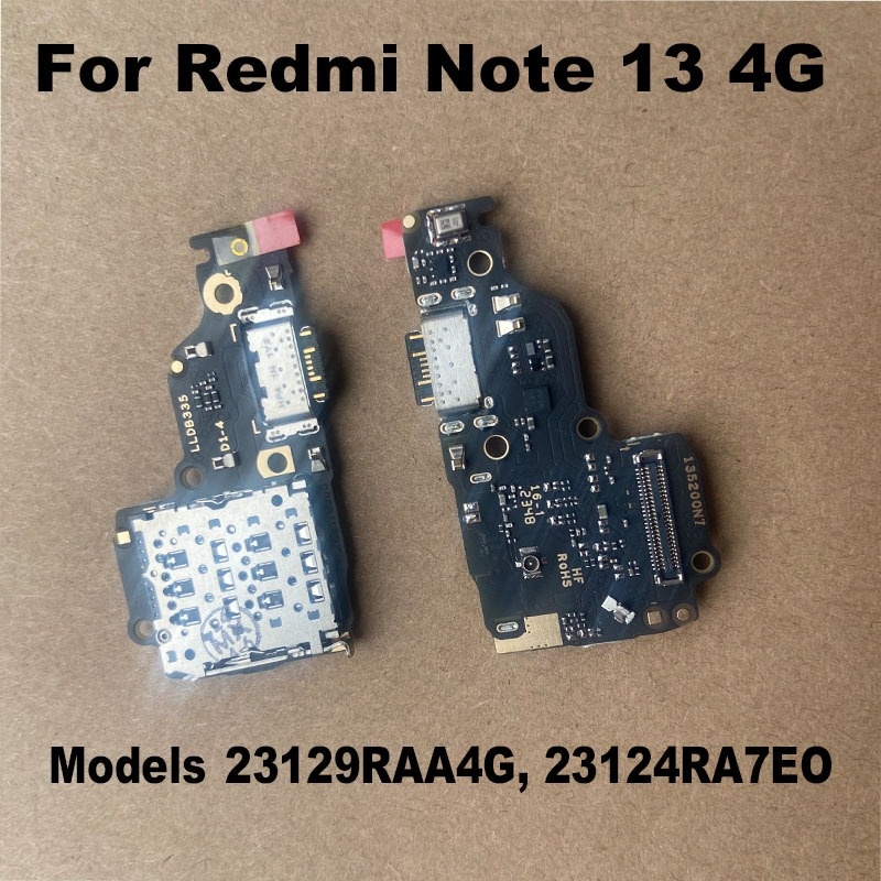 สําหรับ Xiaomi Redmi หมายเหตุ 13 4G USB ชาร์จ Dock พอร์ตไมโครโฟนเชื่อมต่อ Fast Flex Cable อะไหล่ซ่อม