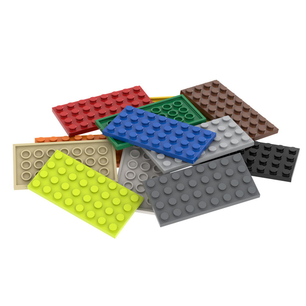 12pcs MOC บล็อกสร้างอนุภาคขนาดเล็ก 4x8 ชิ้นแผ่นฐาน DIY ชิ้นส่วนอุปกรณ์เสริมเข้ากันได้กับ 3035