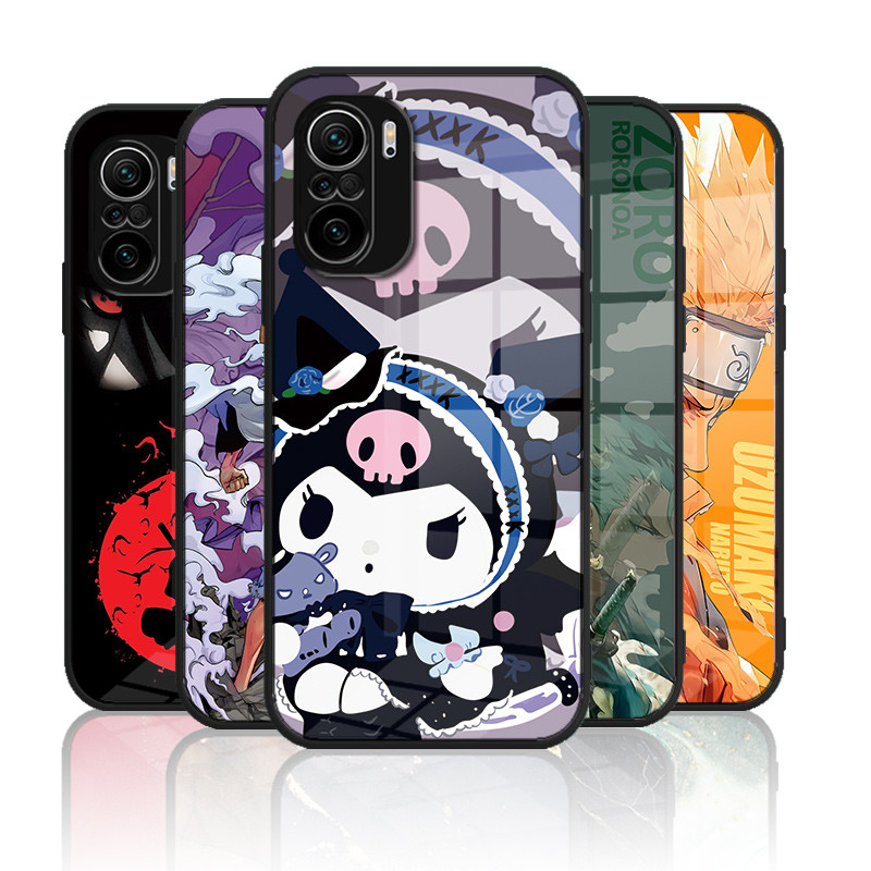 เคสกระจก Xiaomi poco F3 / redmi k40 / redmi k40 pro เคสกระจกนิรภัยฝาหลังแบบแข็งขอบซิลิคอนอ่อน