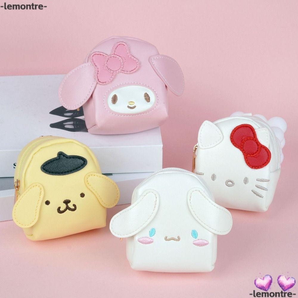 Lemontre Mini Wallet, Zipper Pu Coin Purse, Cute Sanrio Key Bag Children